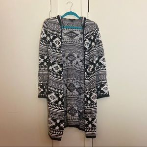 Forever 21 Hooden Long Cardian